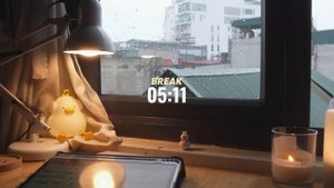 2 часа STUDY WITH ME | Ambient ver.🌿, Rain Sounds 🌧️ | Pomodoro 50-10 | Rainy Day 🌧️