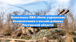 Комплексы ПВО сбили украинские беспилотники в восьми районах Ростовской области