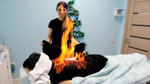 ASMR МАССАЖ СПИНЫ С ОГОНЬКОМ