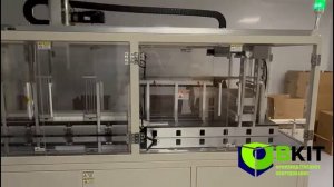 Автоматическая линия картонации блистеров в коробочку и далее коробочку в гофрокороб push-типа