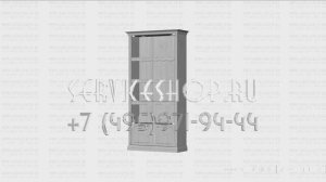 Стеллаж с деревянными полками и подтоварной тумбой