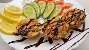 Запеченные куриные котлеты с кабачком.🔥