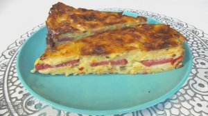 Рецепт овощной запеканки приготовленной с кабачком и полукопченой колбасой