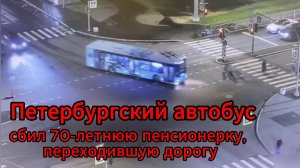 ДТП в Петербурге: 70-летняя женщина сбита автобусом на запрещающий сигнал
