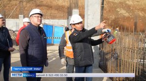 Илья Середюк принял участие в заливке фундамента нового отеля в Шерегеше