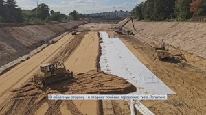Строительство участка автодороги ЮЛА в Подмосковье (сентябрь 2025)