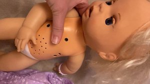 Кукла-робот Америка, Playmates Умница Алена, Аленка пупс. Аксессуары: ложка, каша, мишка, бутылочка.