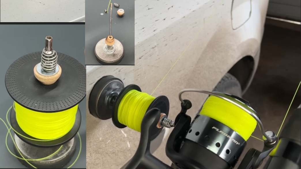 Как сделать устройство для намотки лески из магнита и спицы своими руками 🐠🐋🐟