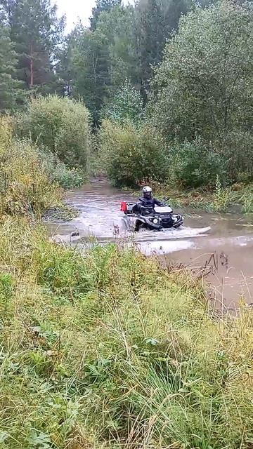 Брод через реку Черемшанку на BM500. экспедиция на Островное. #шортс #baltmotors #квадроцикл