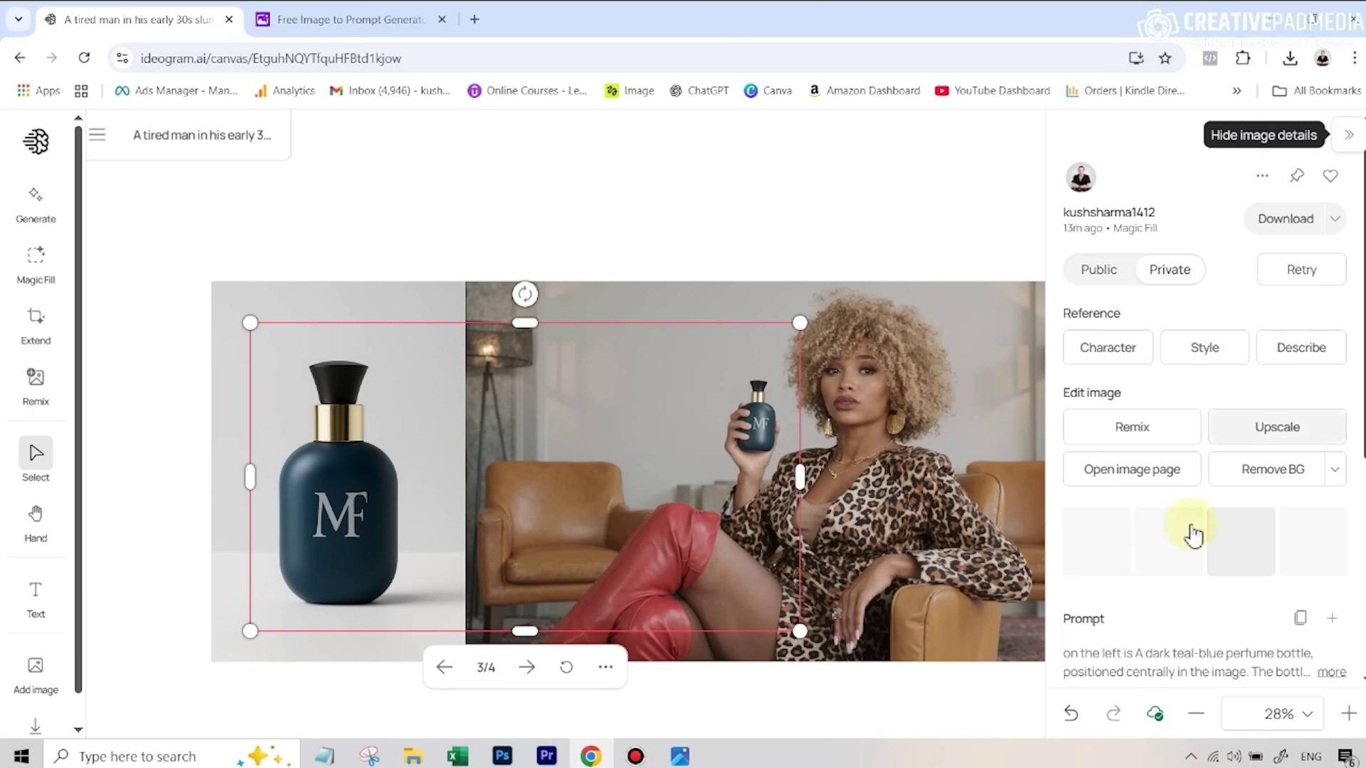Ideogram CHARACTER + Magic Fill + VEO 3 + Enhancor AI = Реалистичные продуктовые видео смотреть онлайн