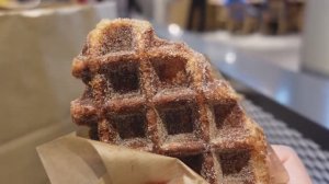 Круассан-вафля корейской уличной еды