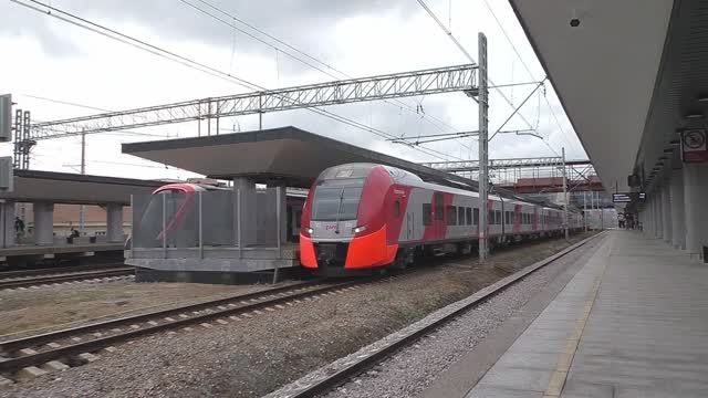 Электропоезд ЭС1-030 (ТЧ-96) скоростной поезд "Ласточка" № 703М Москва - Нижний Новгород.