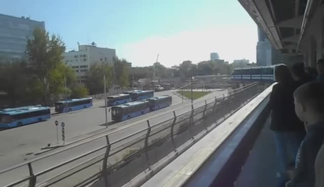 Поездка на Московском монорельсе. смотреть онлайн