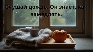 Осенний вечер: дождь за окном, чай, плед и книга — 3:20 для души
