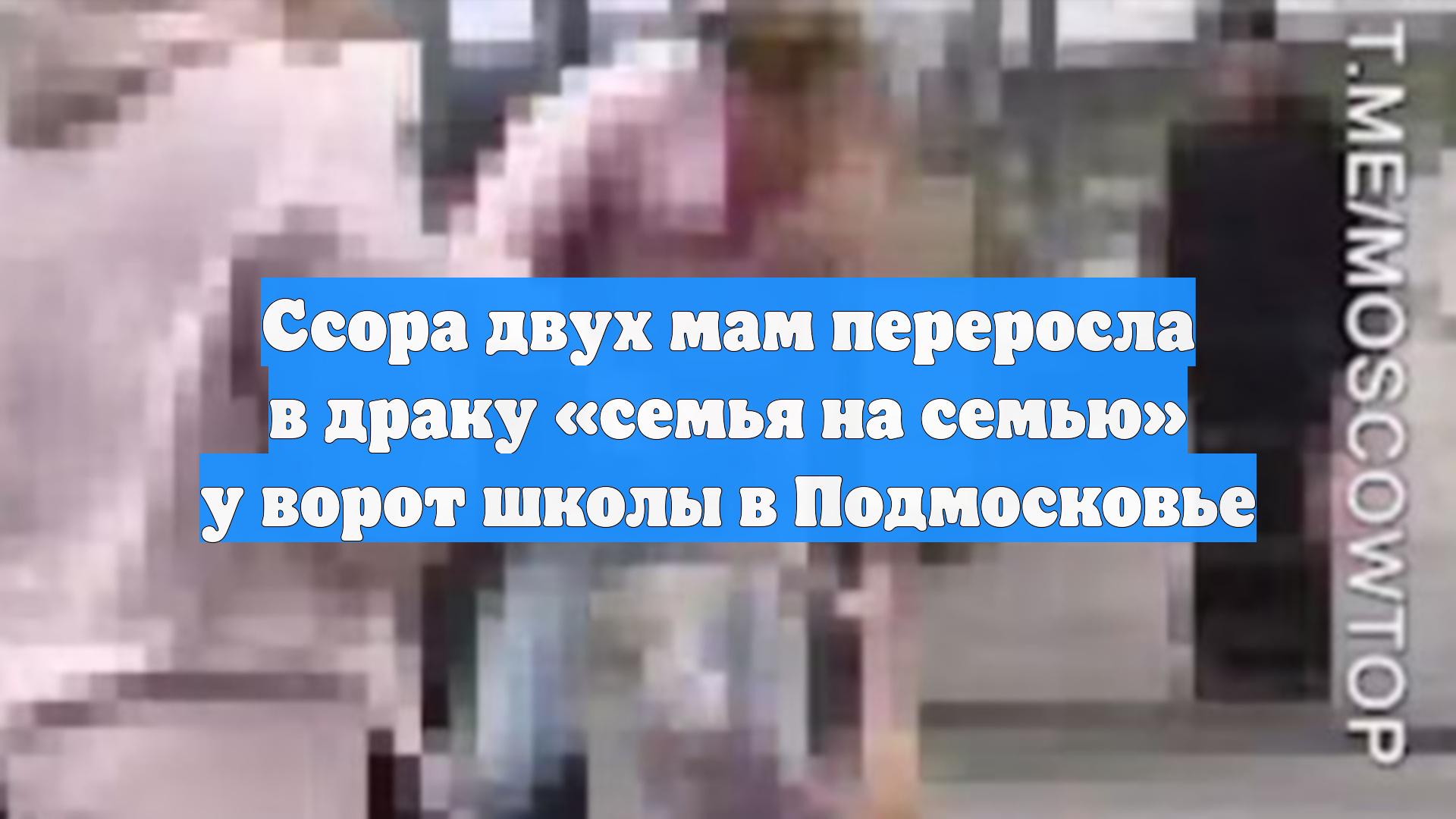 Ссора двух мам переросла в драку «семья на семью» у ворот школы в Подмосковье