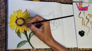 как рисовать подсолнух