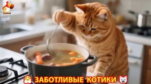 Заботливые котики спешат на помощь 😸😹😻 (351)