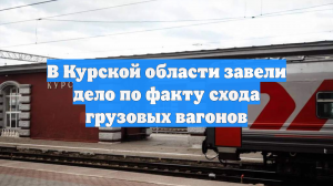 В Курской области завели дело по факту схода грузовых вагонов