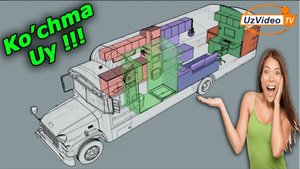 Amerikalik erkak oddiy maktab avtobusini g‘ildirakli uyga aylantirdi !!!