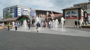 Строительство пешеходного цветодинамического фонтана на площади в Кемерово