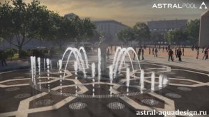 Проект пешеходного фонтана со скульптурой для строительства на площади Саратова