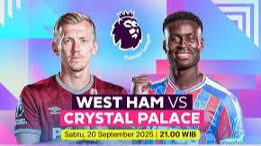 Вест Хэм — Кристал Пэлас | 20.09.2025 | Англия — Премьер-лига.5-й тур Прямая Трансляция