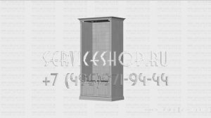 Стеллаж со стеклянными дверками и экономпанелью