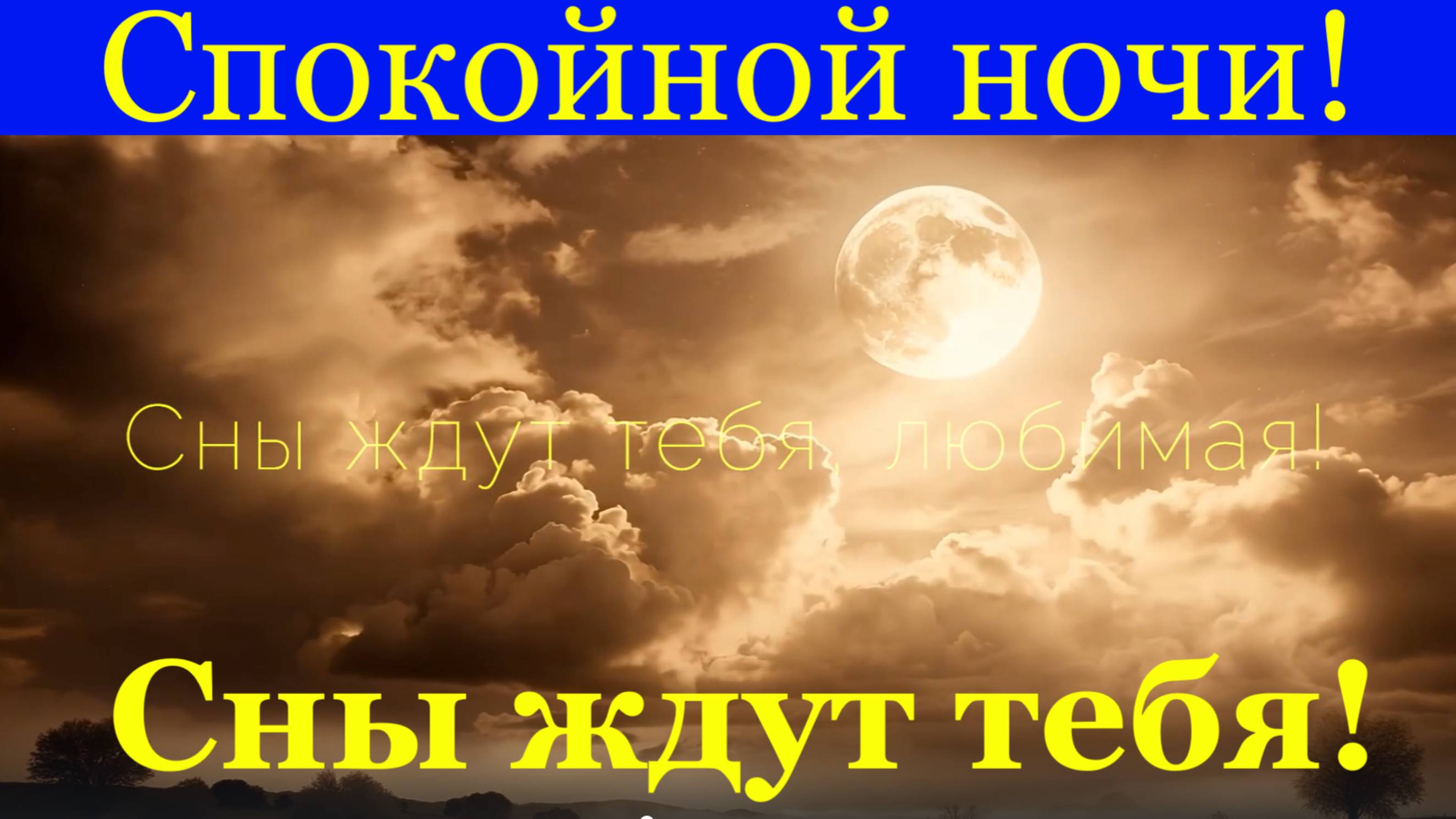 Пожелания Спокойной ночи! Сны ждут тебя любимая!