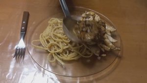 Паста и грибной соус к курочке.