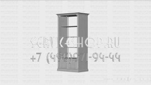 Витрины с деревянными полками