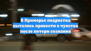 В Приморье подростка пытались привести в чувство после потери сознания