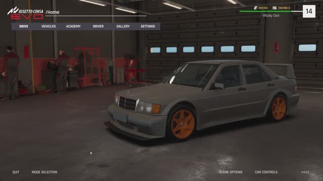 Assetto Corsa EVO. Гонки на Mercedes 190E EVO II