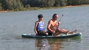 На сапборде с сыном