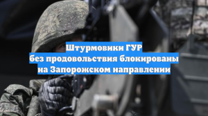 Штурмовики ГУР без продовольствия блокированы на Запорожском направлении