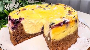 Вкусный, нежный Творожно-Ягодный ПИРОГ...🥧🍒☕😋    Рецепт в описании ✍️