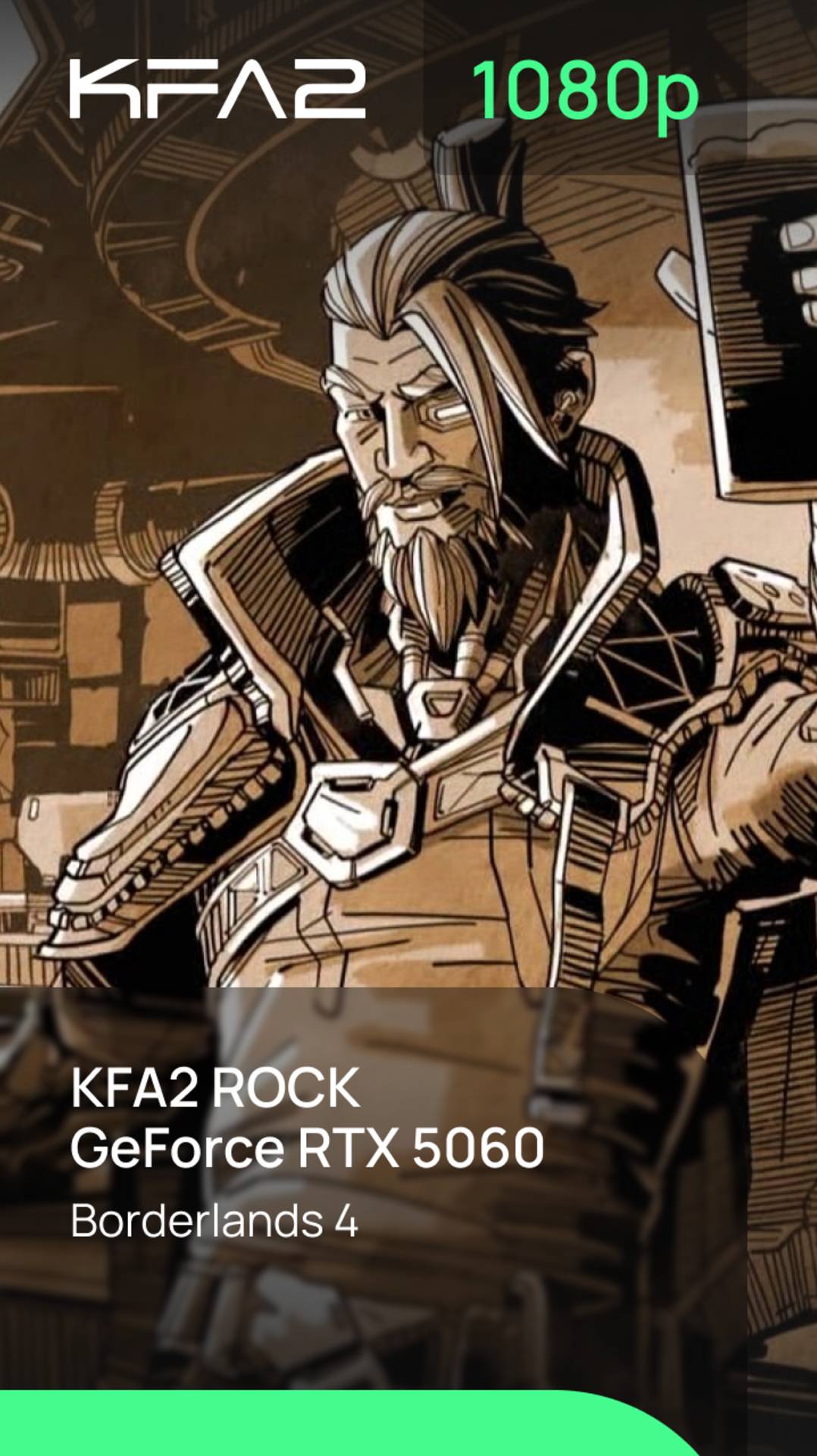Тест видеокарты KFA2 ROCK GeForce RTX 5060 |Borderlands 4| 1080p (Full HD) разрешение
