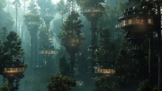 Скрытый город - Космическая эмбиентная музыка - Глубокое расслабление и медитация смотреть онлайн