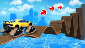 Сможет ли тачка проехать по мосту из бревен в гта 5 ? - эксперимент в gta 5