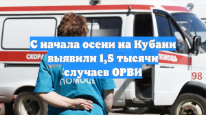 С начала осени на Кубани выявили 1,5 тысячи случаев ОРВИ