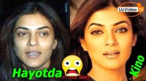 Gollivud va Bollivud yulduzlarining pardozli va pardozsiz ko'rinishlari !!!