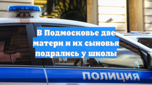 В Подмосковье две матери и их сыновья подрались у школы