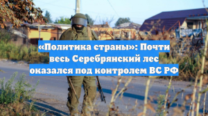 «Политика страны»: Почти весь Серебрянский лес оказался под контролем ВС РФ