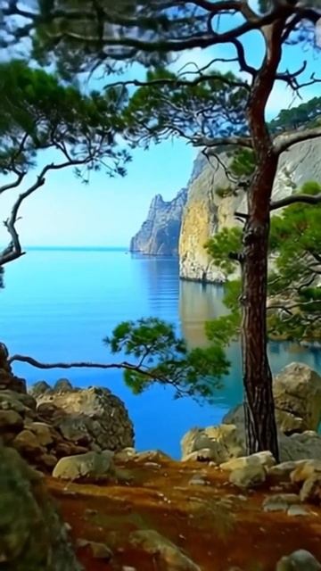 Пейзажи в Крыму #жизньнаморекрым #крым #travel #море смотреть онлайн