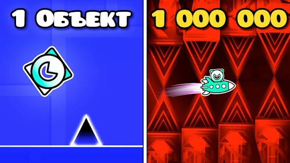 1 Объект VS 1.000.000 в Geometry Dash! | Yogoo смотреть онлайн