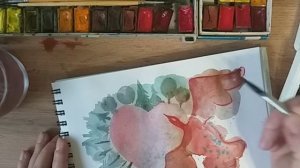 Метафорическое рисование из акварельных пятен