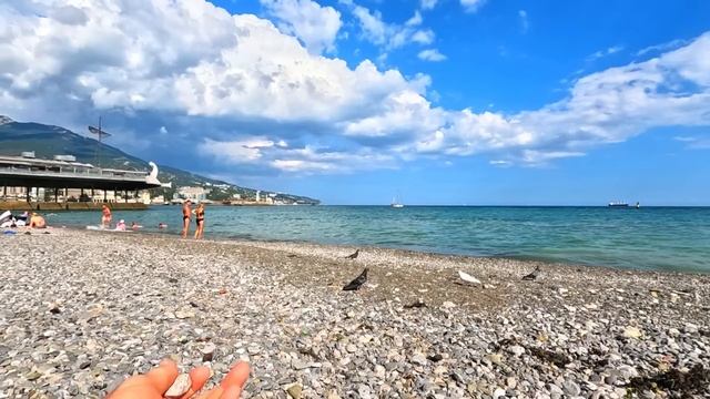 ▶️ Крым 02.09.2025: Жизнь продолжается.Пляжи и море.Набережная Ялты днем. Собаки. Вода темп.+22 смотреть онлайн