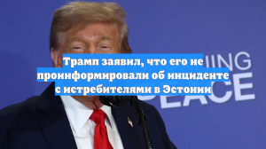 Трамп заявил, что его не проинформировали об инциденте с истребителями в Эстонии