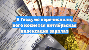 В Госдуме перечислили, кого коснется октябрьская индексация зарплат