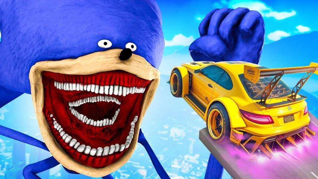 Шин соник Vs читерские тачки в гта 5 ? - эксперимент в Gta 5