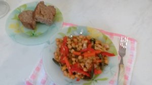 Необыкновенно  полезное и вкусное блюдо, рагу из нута с овощами и филе курицы